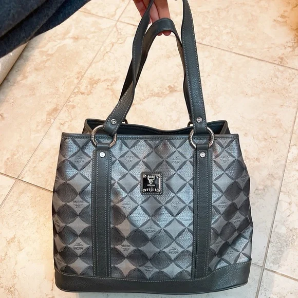 MCM Diamond print Tote